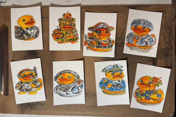 Tiny paintings with big personalities.