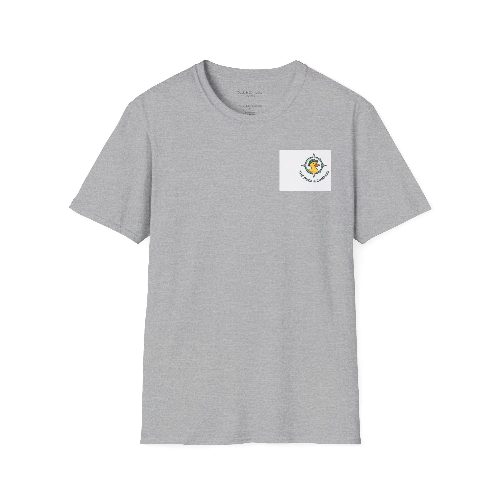 “Beach Day – Robert & Crew” Premium Tee T-Shirt hand painted duck art card, collectible mini art, travel souvenir, cruise gift idea - The Duck & Compass Society