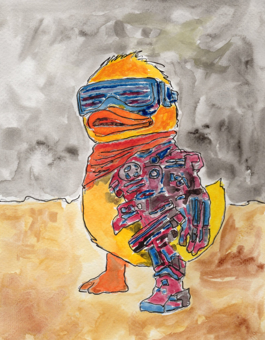 Burning Man 2026 – Limited Edition Card Pack (Desert Drop Series) collectible card hand painted duck art card, collectible mini art, travel souvenir, cruise gift idea - The Duck & Compass Society
