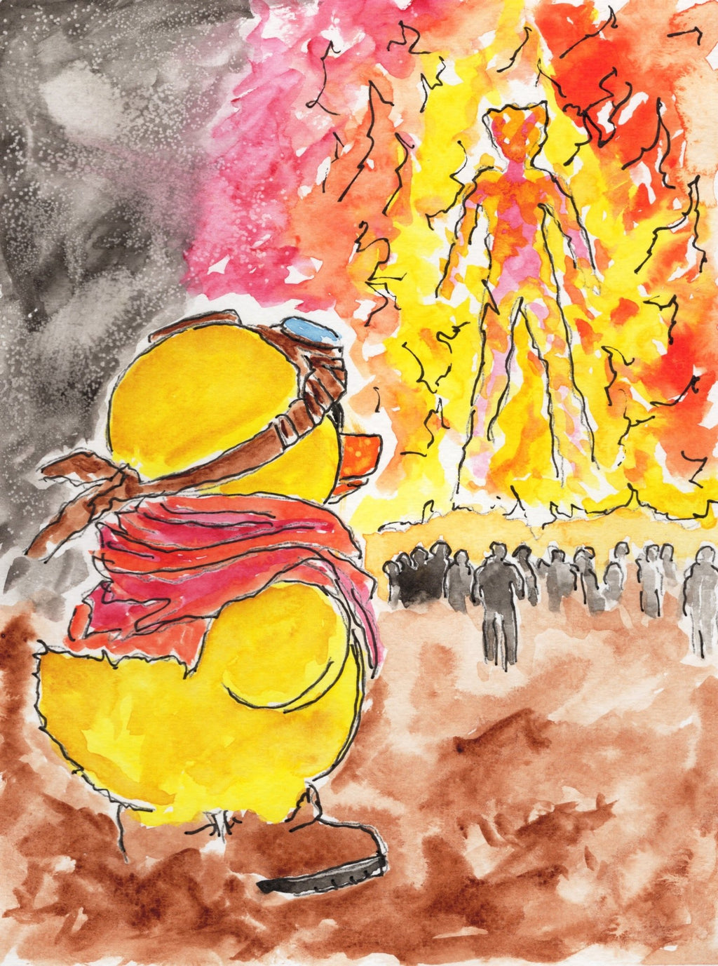 Burning Man 2026 – Limited Edition Card Pack (Desert Drop Series) collectible card hand painted duck art card, collectible mini art, travel souvenir, cruise gift idea - The Duck & Compass Society