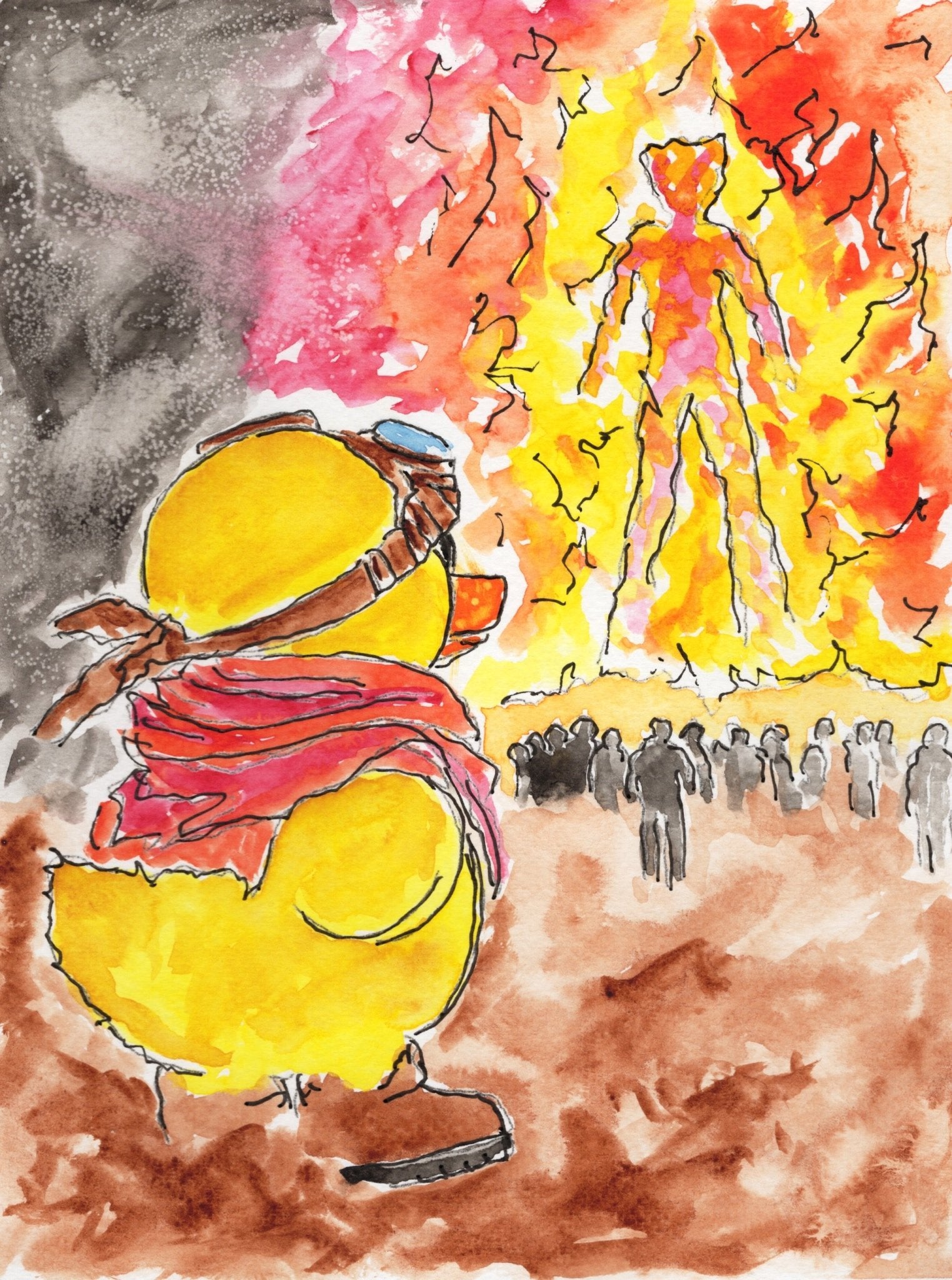 Burning Man 2026 – Limited Edition Card Pack (Desert Drop Series) collectible card hand painted duck art card, collectible mini art, travel souvenir, cruise gift idea - The Duck & Compass Society