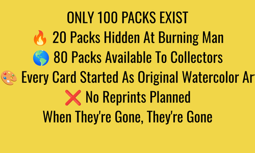 Burning Man 2026 – Limited Edition Card Pack (Desert Drop Series) collectible card hand painted duck art card, collectible mini art, travel souvenir, cruise gift idea - The Duck & Compass Society