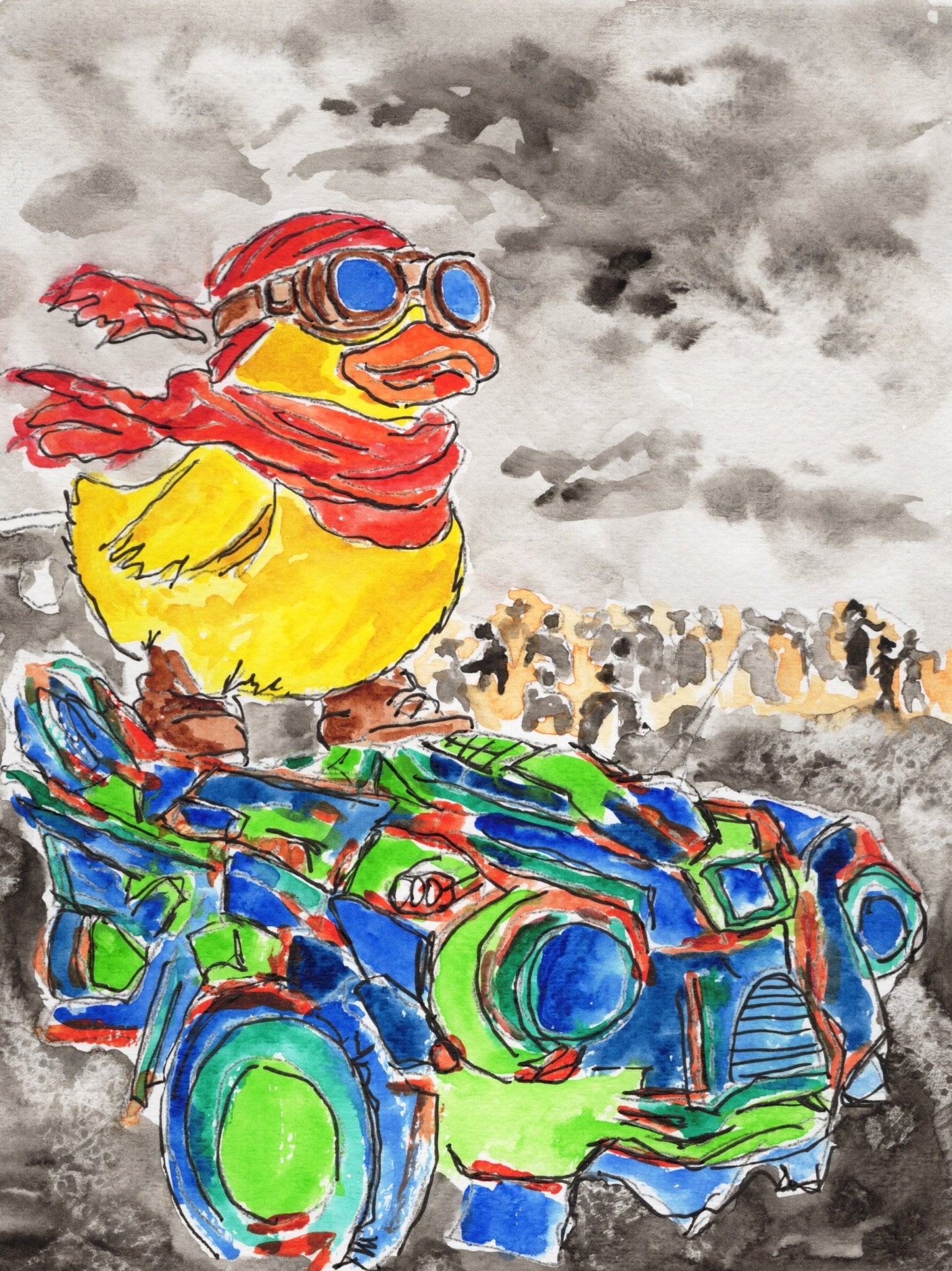 Burning Man 2026 – Limited Edition Card Pack (Desert Drop Series) collectible card hand painted duck art card, collectible mini art, travel souvenir, cruise gift idea - The Duck & Compass Society