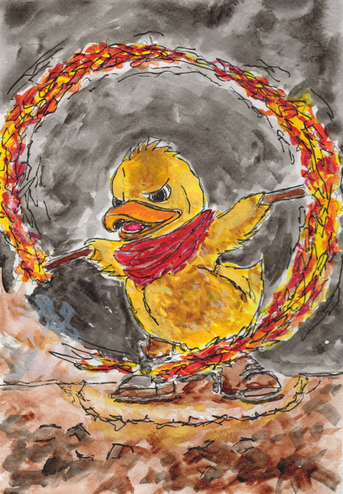 Burning Man 2026 – Limited Edition Card Pack (Desert Drop Series) collectible card hand painted duck art card, collectible mini art, travel souvenir, cruise gift idea - The Duck & Compass Society