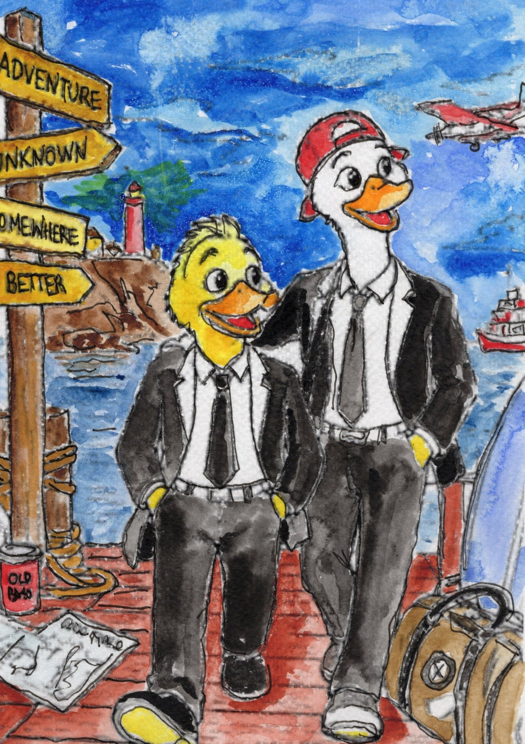 Endless Summer – Hawaii 2.0 Collector Pack (Limited Edition) collectible card hand painted duck art card, collectible mini art, travel souvenir, cruise gift idea - The Duck & Compass Society