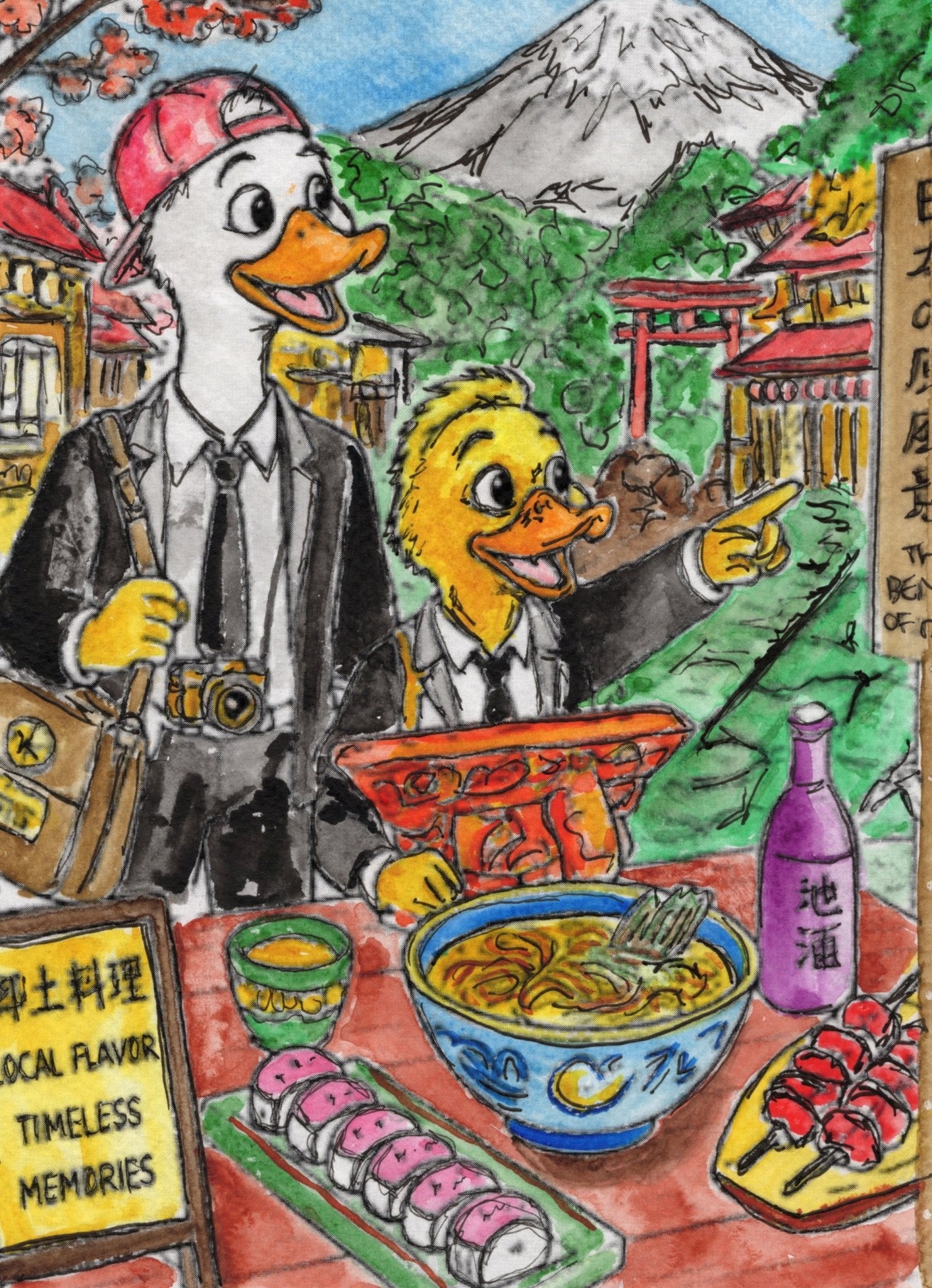 Endless Summer – Hawaii 2.0 Collector Pack (Limited Edition) collectible card hand painted duck art card, collectible mini art, travel souvenir, cruise gift idea - The Duck & Compass Society