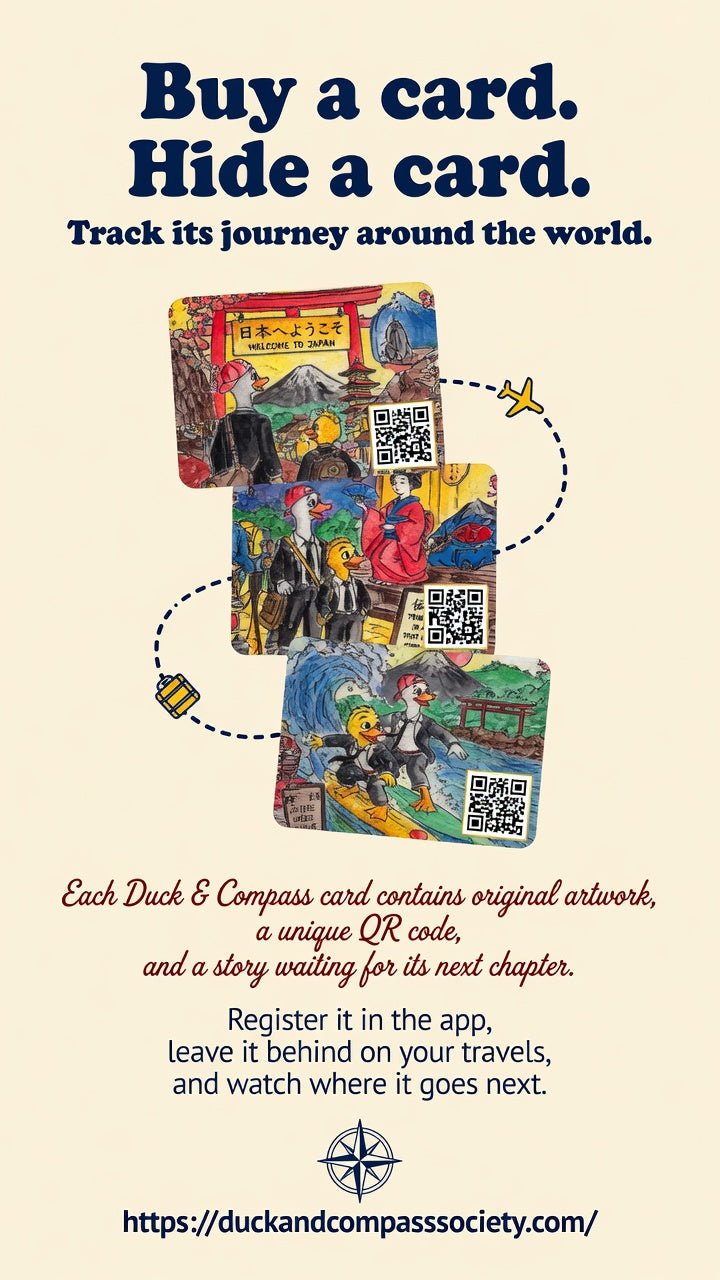 Endless Summer – Japan 2.0 Collector Pack (Limited Edition) collectible card hand painted duck art card, collectible mini art, travel souvenir, cruise gift idea - The Duck & Compass Society