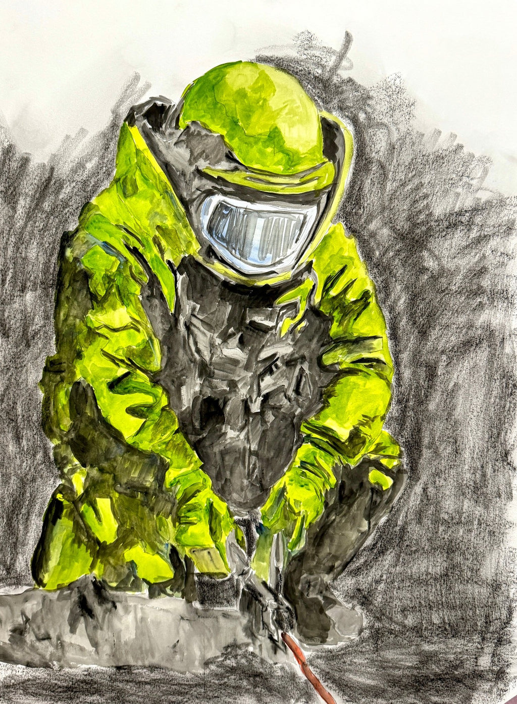 EOD Father’s Day gift charcoal portrait by Timothy Colomer