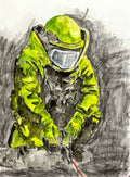 EOD Father’s Day gift charcoal portrait by Timothy Colomer