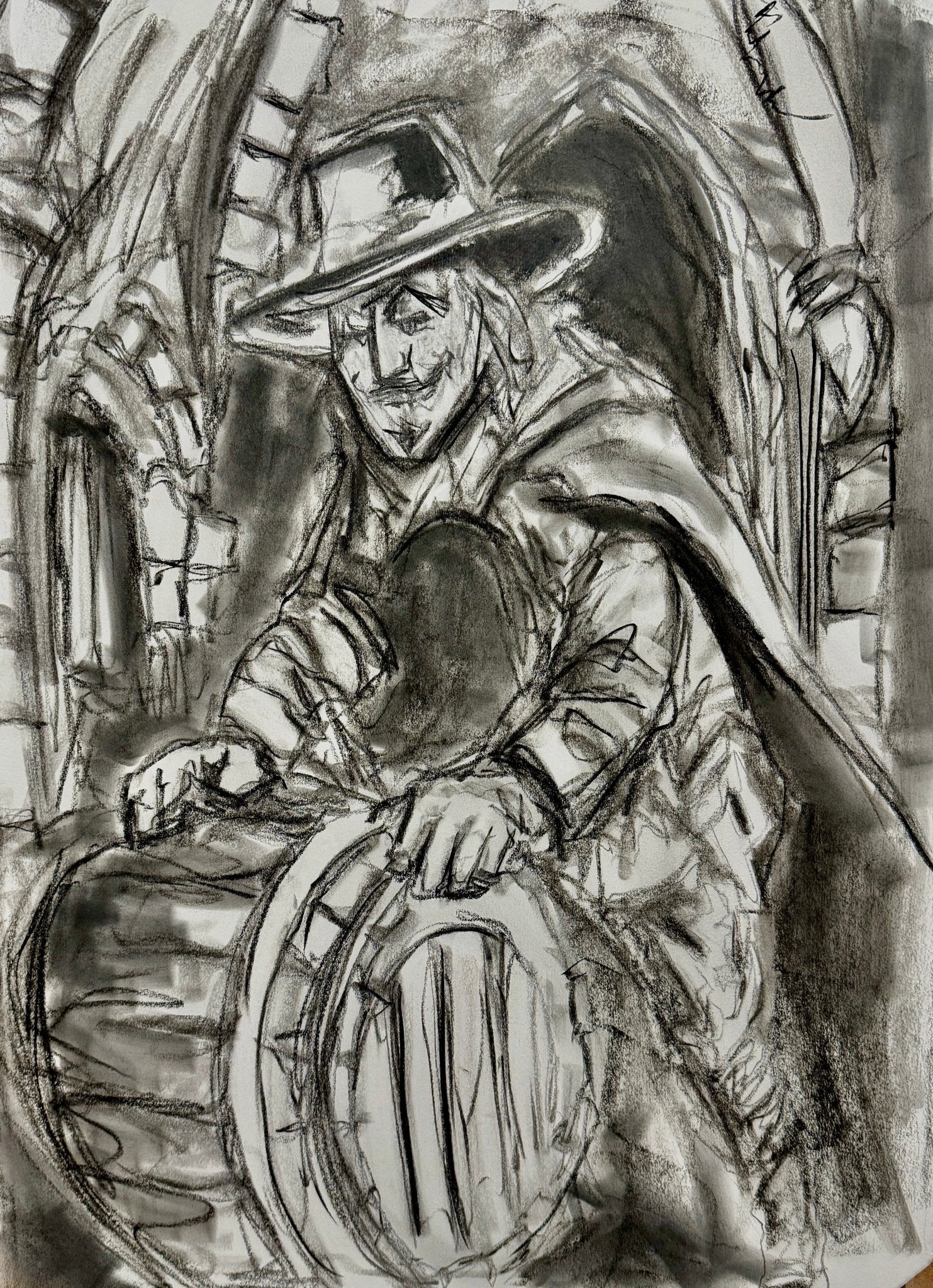 Military veteran memorial artwork featuring EOD bomb technician
