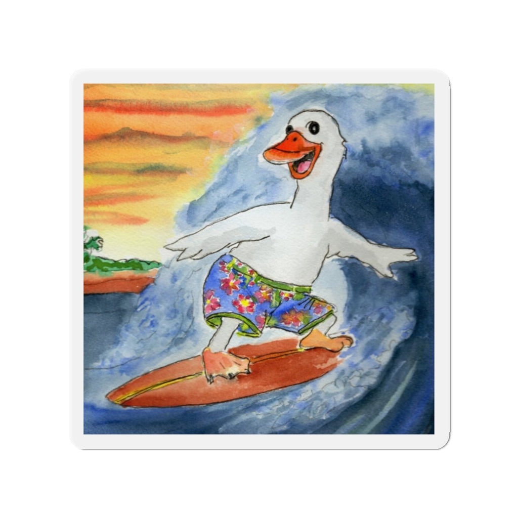 Mike Tubed Magnet Home Decor hand painted duck art card, collectible mini art, travel souvenir, cruise gift idea - The Duck & Compass Society