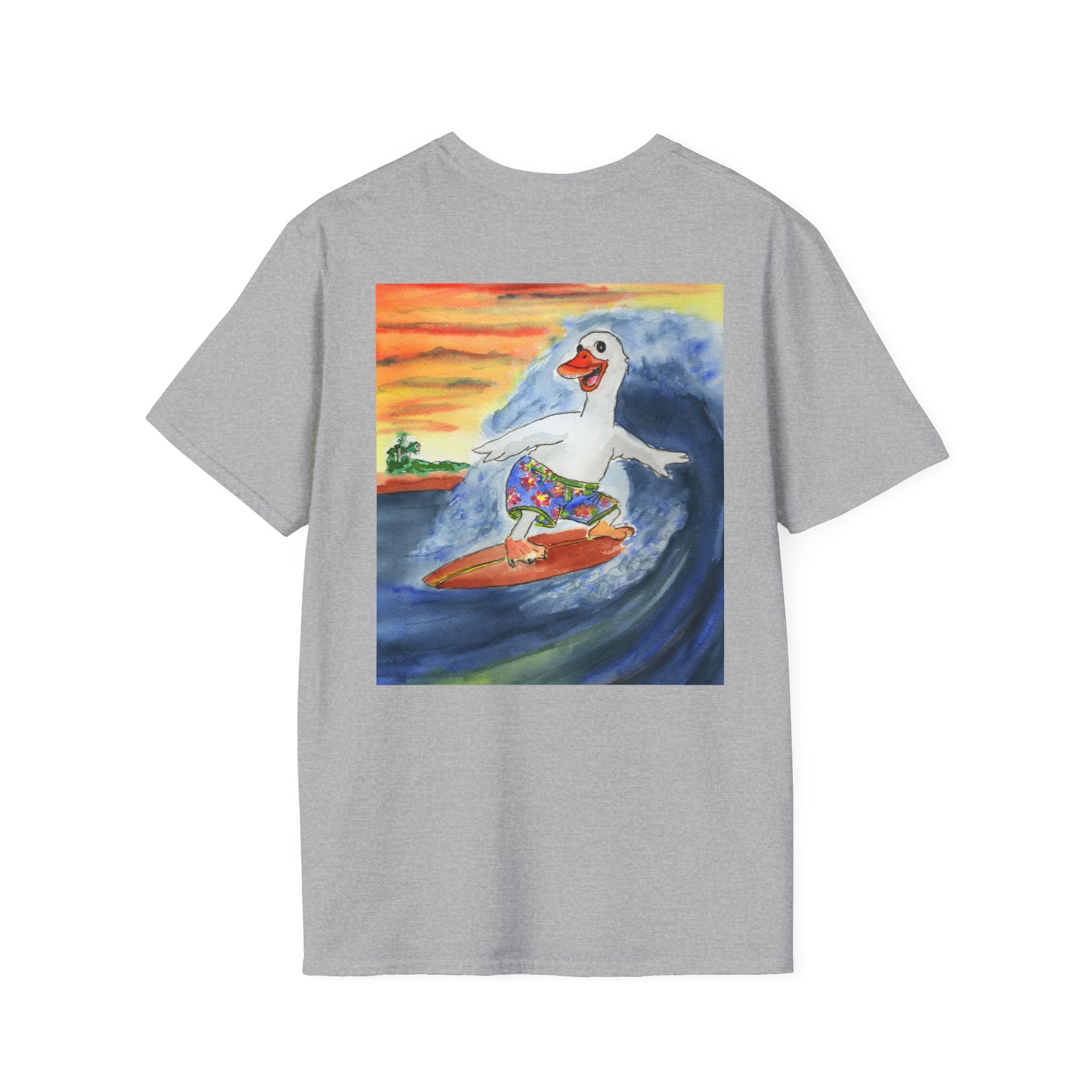 Mike Tubed - Premium Tee T-Shirt hand painted duck art card, collectible mini art, travel souvenir, cruise gift idea - The Duck & Compass Society