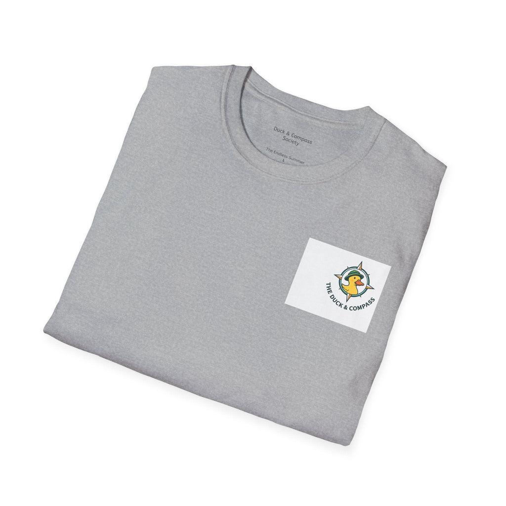 The Catch – Robert & Mike - Premium Tee T-Shirt hand painted duck art card, collectible mini art, travel souvenir, cruise gift idea - The Duck & Compass Society