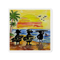 The Horizon Magnet Home Decor hand painted duck art card, collectible mini art, travel souvenir, cruise gift idea - The Duck & Compass Society