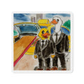 The Taxi Ride Magnet Home Decor hand painted duck art card, collectible mini art, travel souvenir, cruise gift idea - The Duck & Compass Society
